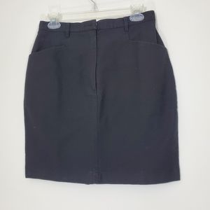 Reflections by Spiegel Black Cotton Mini Skirt, Size 8